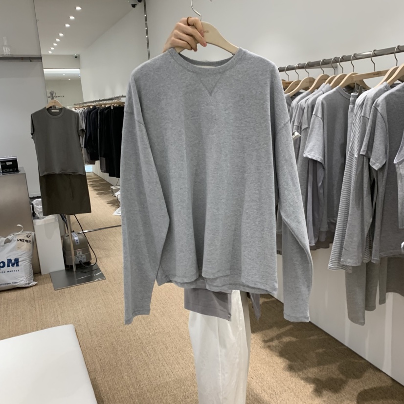 SELF SERVICE韓國代購㊣女裝新品熱賣26春夏真品職業長袖T恤SELF SERVICE長袖T恤圖色2