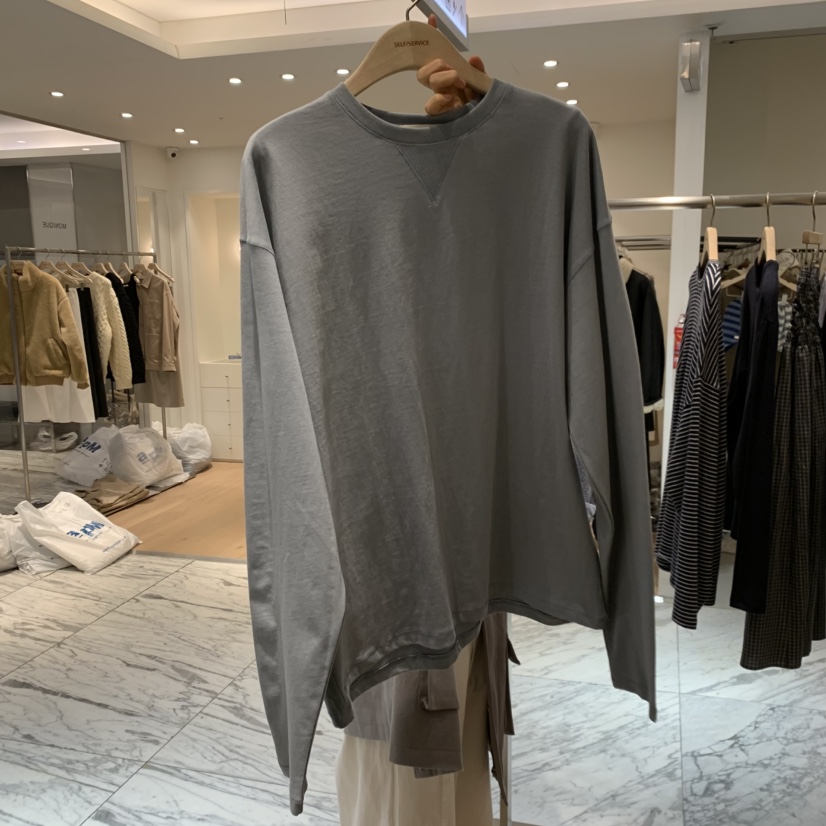 SELF SERVICE韓國代購㊣女裝新品熱賣26春夏真品職業長袖T恤SELF SERVICE長袖T恤圖色5