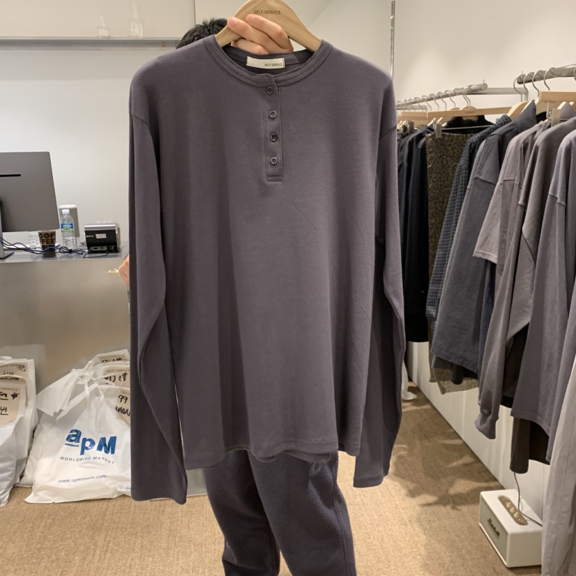 SELF SERVICE㊣東大門實拍女士新品職業人氣時尚真品長袖T恤SELF SERVICE長袖T恤圖色2