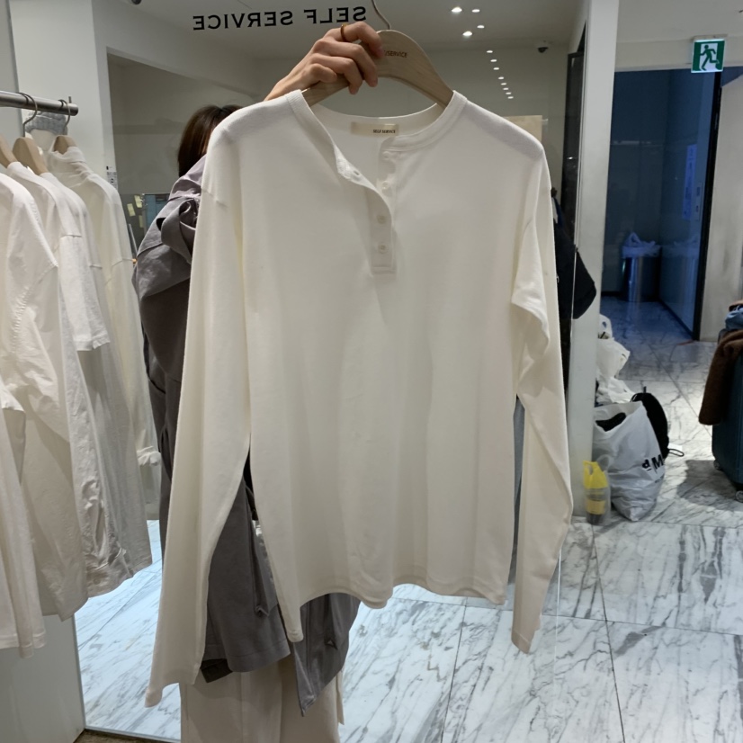 SELF SERVICE㊣東大門實拍女士新品職業人氣時尚真品長袖T恤SELF SERVICE長袖T恤圖色3