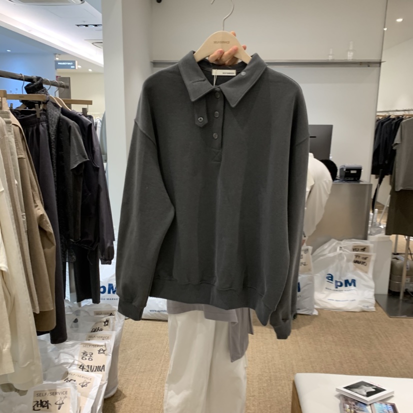 SELF SERVICE韓國代購㊣女裝新品時尚熱賣推薦人氣26春夏衛衣SELF SERVICE衛衣圖色1