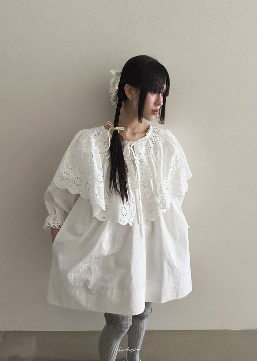 BY CHAPTER東大門直郵㊣女裝新品熱賣圍巾披肩不含內搭披肩春款蕾絲BY Chapter圍巾/披肩