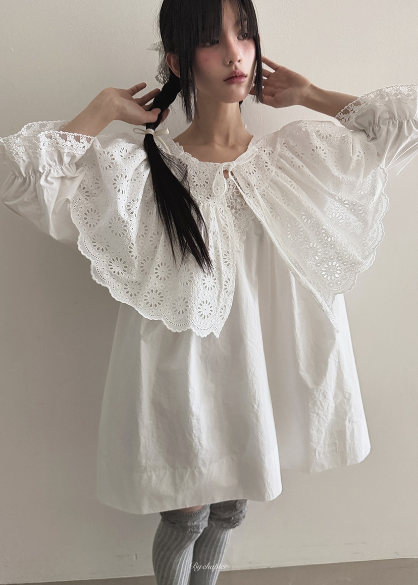 BY CHAPTER東大門直郵㊣女裝新品熱賣圍巾披肩不含內搭披肩春款蕾絲BY Chapter圍巾/披肩