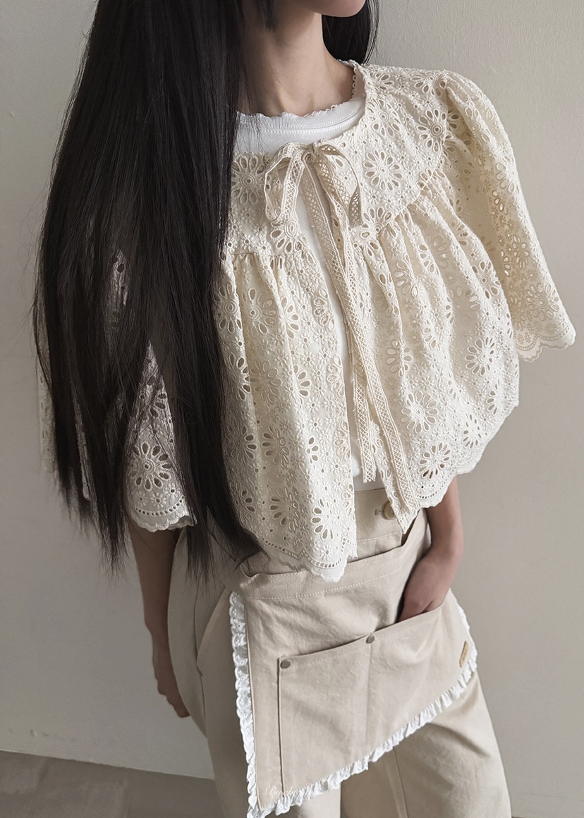 BY CHAPTER東大門直郵㊣女裝新品熱賣圍巾披肩不含內搭披肩春款蕾絲BY Chapter圍巾/披肩