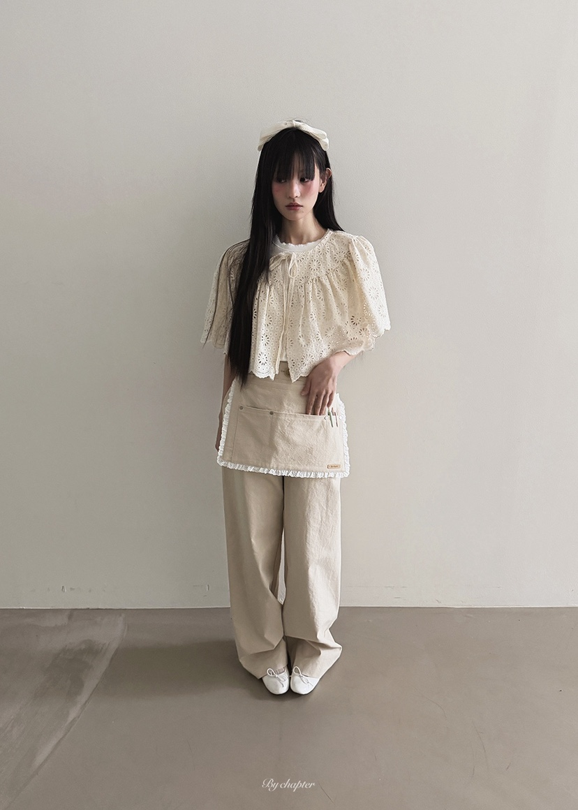 BY CHAPTER東大門直郵㊣女裝新品熱賣圍巾披肩不含內搭披肩春款蕾絲BY Chapter圍巾/披肩