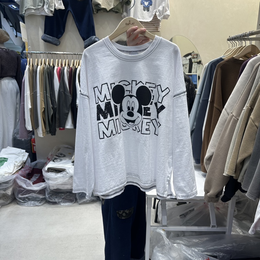 REPLAY韓國直郵㊣女士新款職業時尚26春夏熱賣休閑推薦長袖T恤REPLAY長袖T恤圖色1