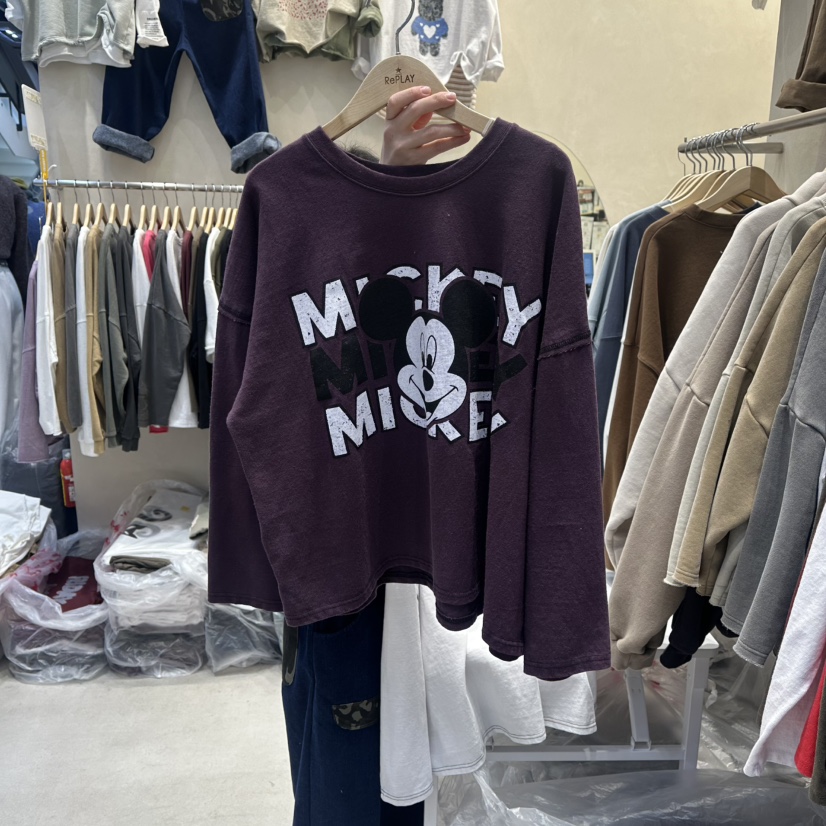 REPLAY韓國直郵㊣女士新款職業時尚26春夏熱賣休閑推薦長袖T恤REPLAY長袖T恤圖色2