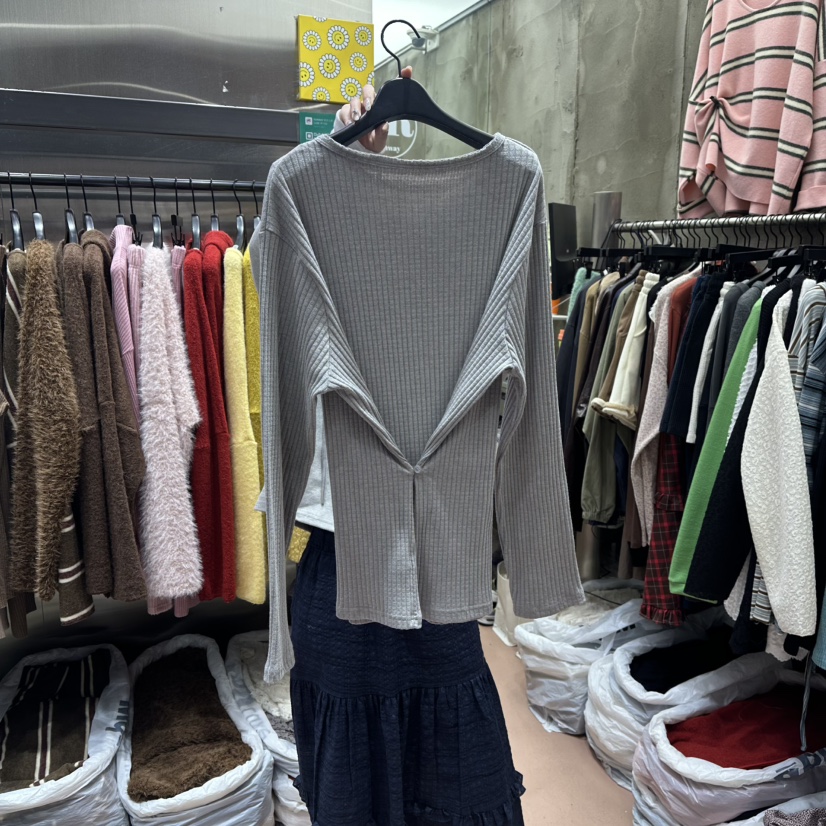 RUNWAY-런웨이㊣東大門代購女裝新品休閑26春夏長袖T恤春款RUNWAY長袖T恤