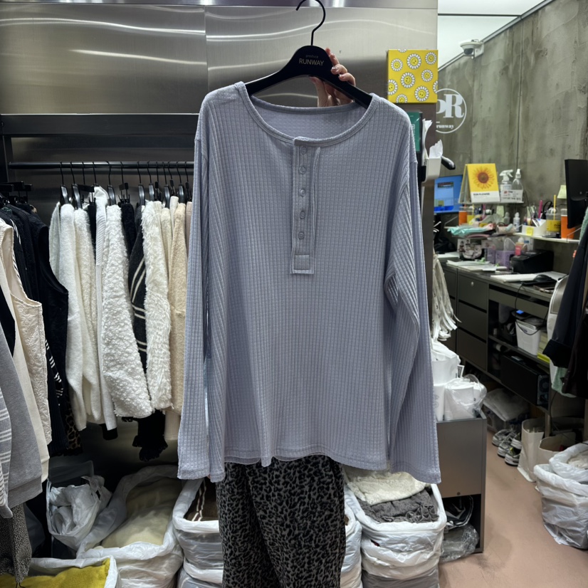 RUNWAY-런웨이㊣東大門代購女裝新品休閑26春夏長袖T恤春款RUNWAY長袖T恤圖色2