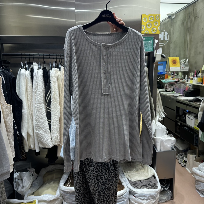 RUNWAY-런웨이㊣東大門代購女裝新品休閑26春夏長袖T恤春款RUNWAY長袖T恤圖色3