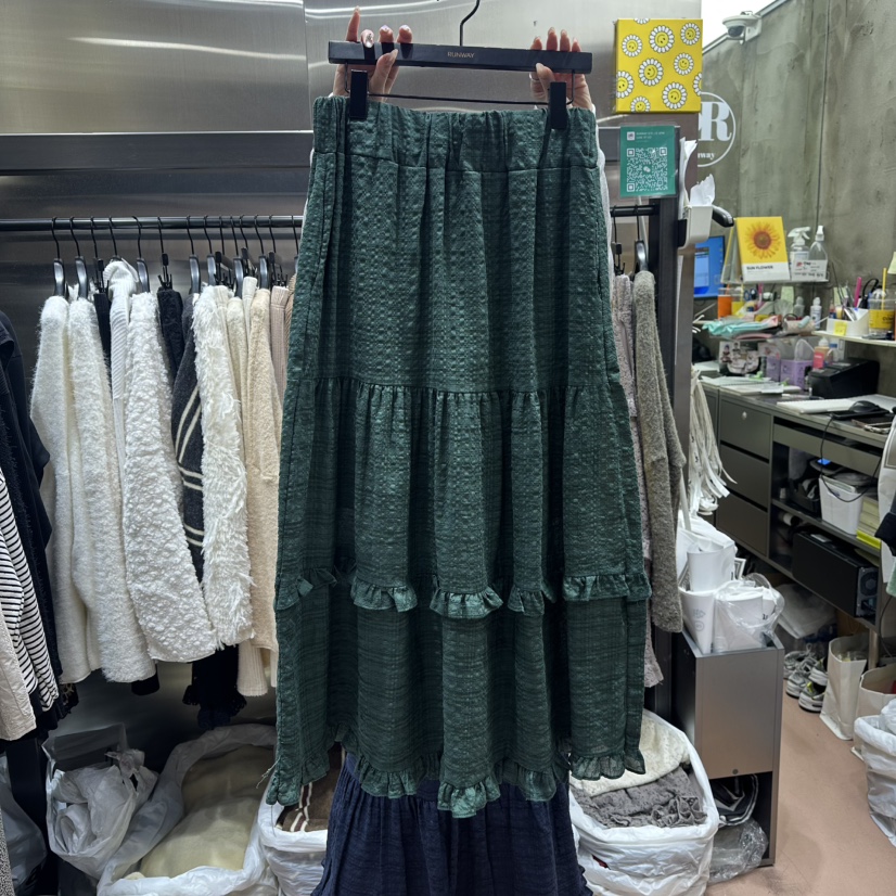 RUNWAY-런웨이㊣東大門實拍女裝新品職業熱賣長裙春款格子RUNWAY長裙圖色1