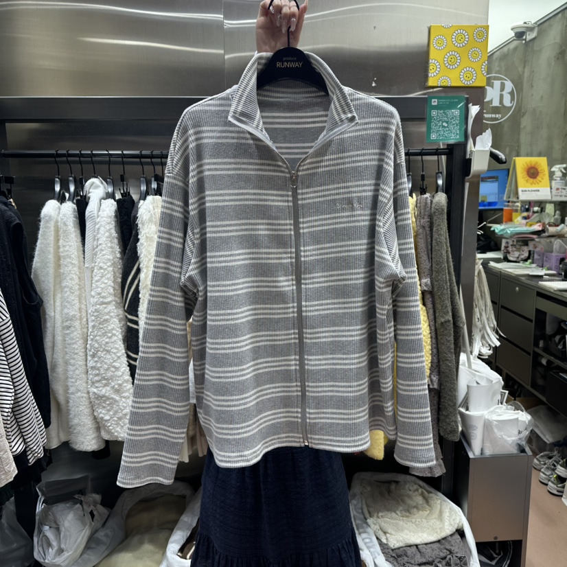 RUNWAY-런웨이㊣東大門實拍女裝新品26春夏休閑夾克拉鏈春款RUNWAY夾克圖色1