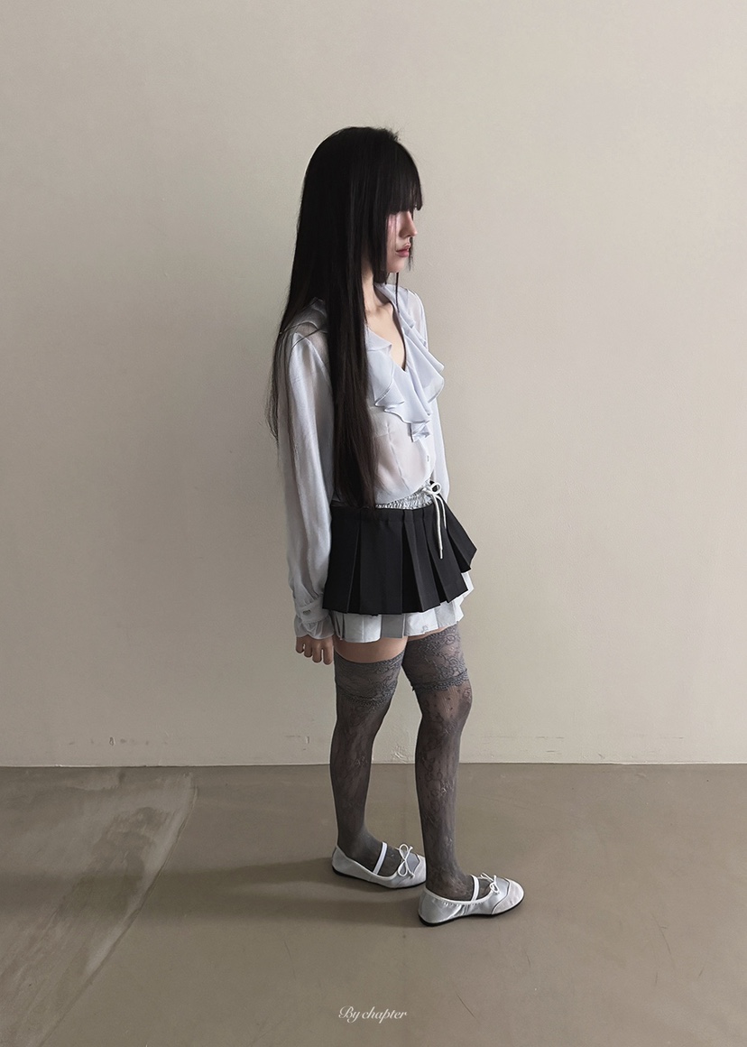 BY CHAPTER韓國直郵㊣女裝新品職業推薦襯衫蕾絲衫春款雪紡BY Chapter襯衫/蕾絲衫