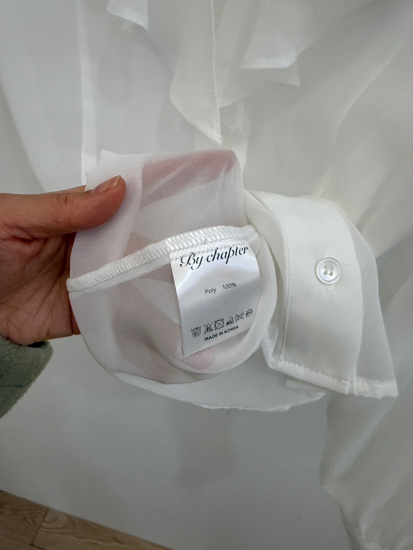 BY CHAPTER韓國直郵㊣女裝新品職業推薦襯衫蕾絲衫春款雪紡BY Chapter襯衫/蕾絲衫