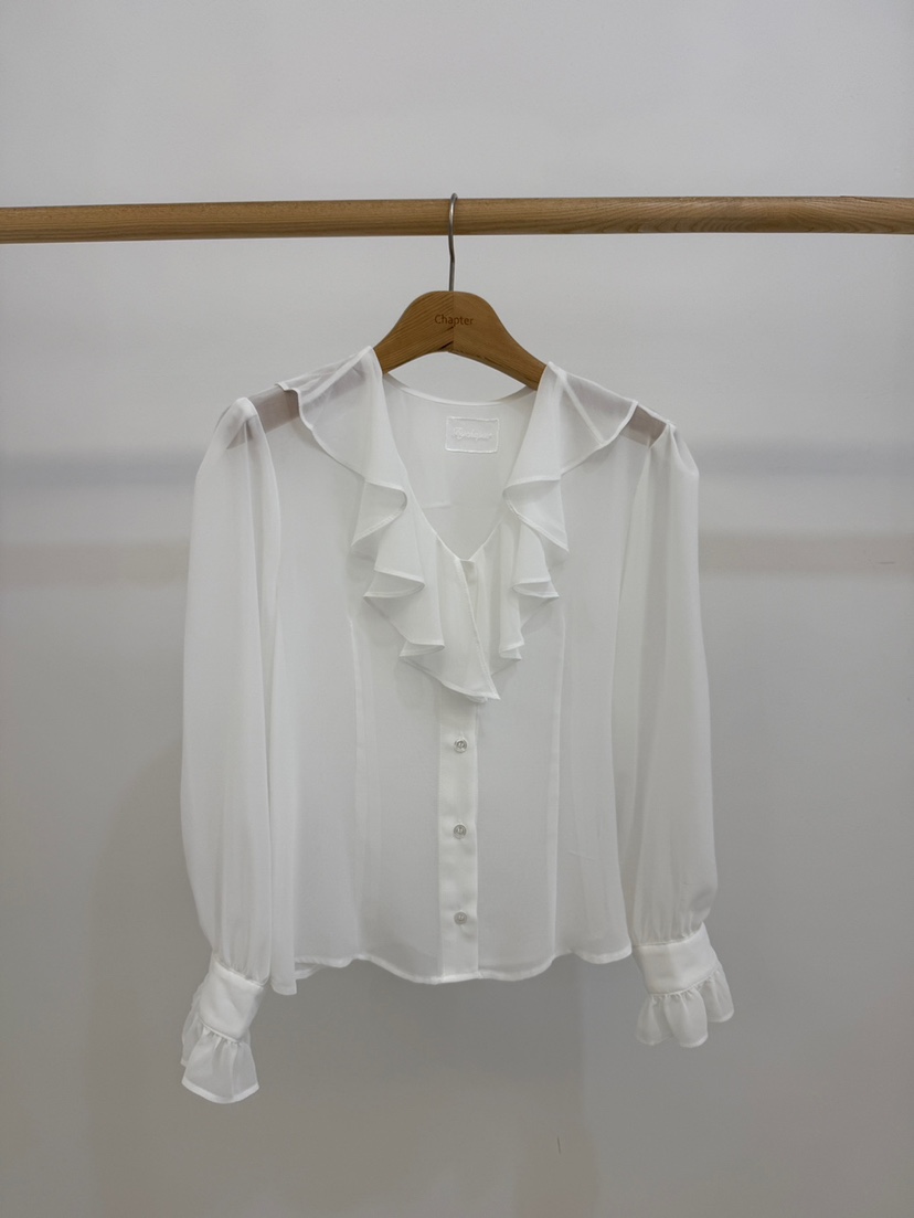 BY CHAPTER韓國直郵㊣女裝新品職業推薦襯衫蕾絲衫春款雪紡BY Chapter襯衫/蕾絲衫圖色1