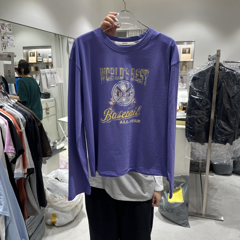 COMBO㊣東大門實拍女士新品真品人氣推薦26春夏長袖T恤春款COM_BO長袖T恤圖色2