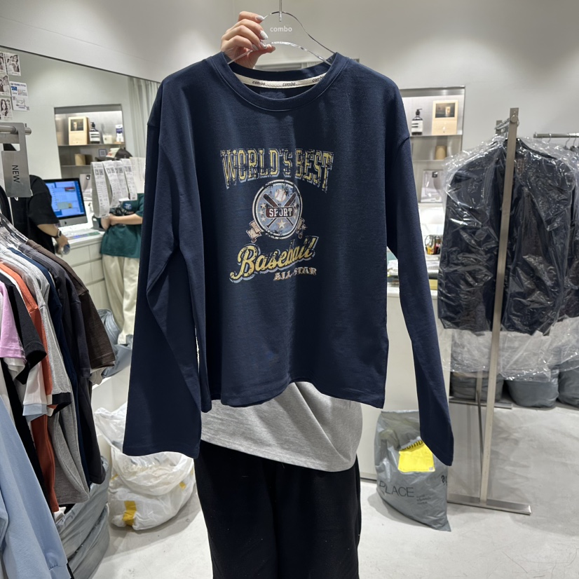 COMBO㊣東大門實拍女士新品真品人氣推薦26春夏長袖T恤春款COM_BO長袖T恤圖色3