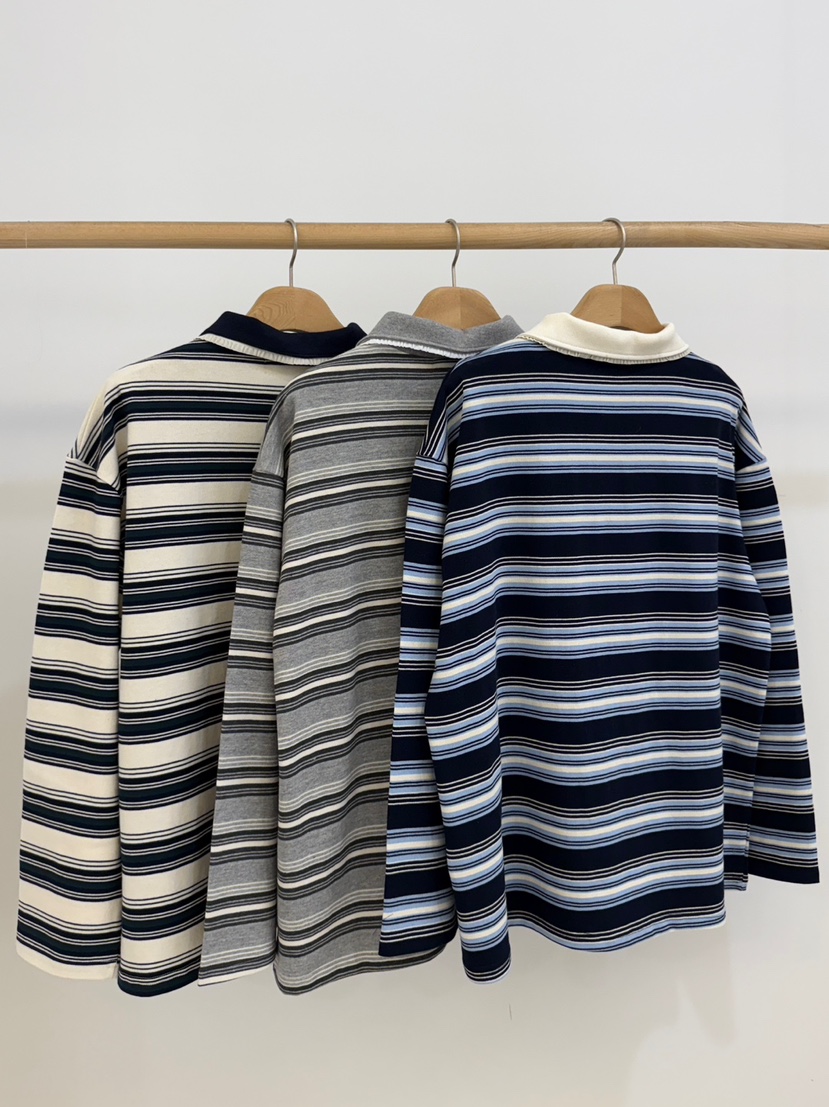 BY CHAPTER韓國直郵㊣女裝新品職業時尚推薦長袖T恤春款紐扣BY Chapter長袖T恤