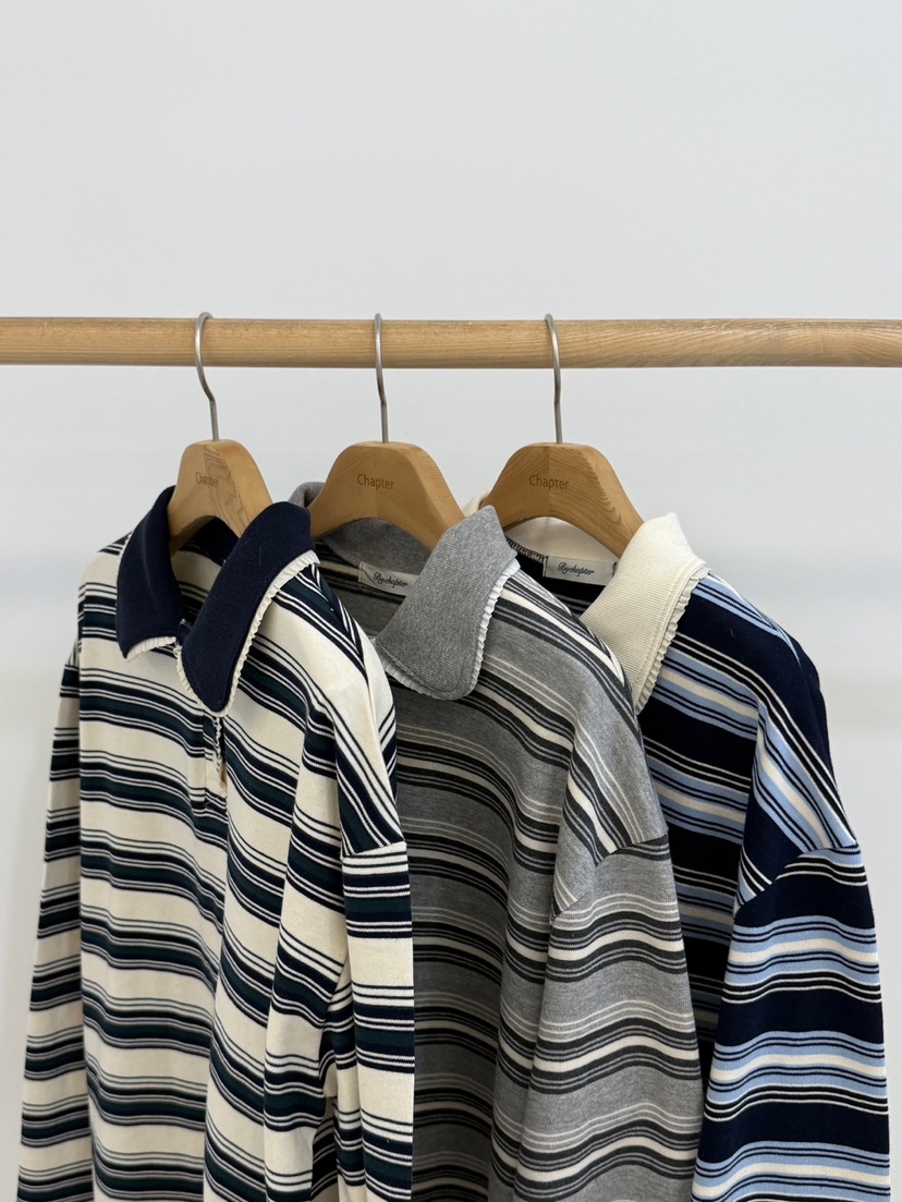 BY CHAPTER韓國直郵㊣女裝新品職業時尚推薦長袖T恤春款紐扣BY Chapter長袖T恤