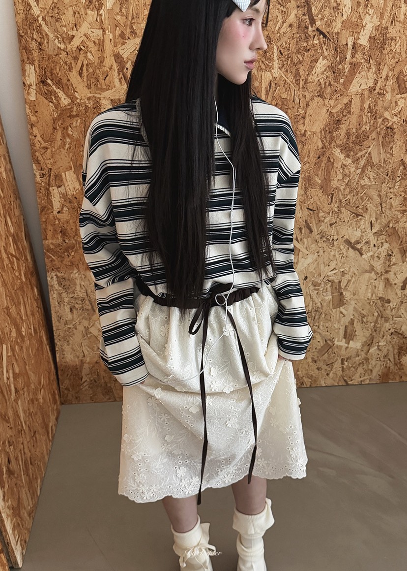 BY CHAPTER韓國直郵㊣女裝新品職業時尚推薦長袖T恤春款紐扣BY Chapter長袖T恤