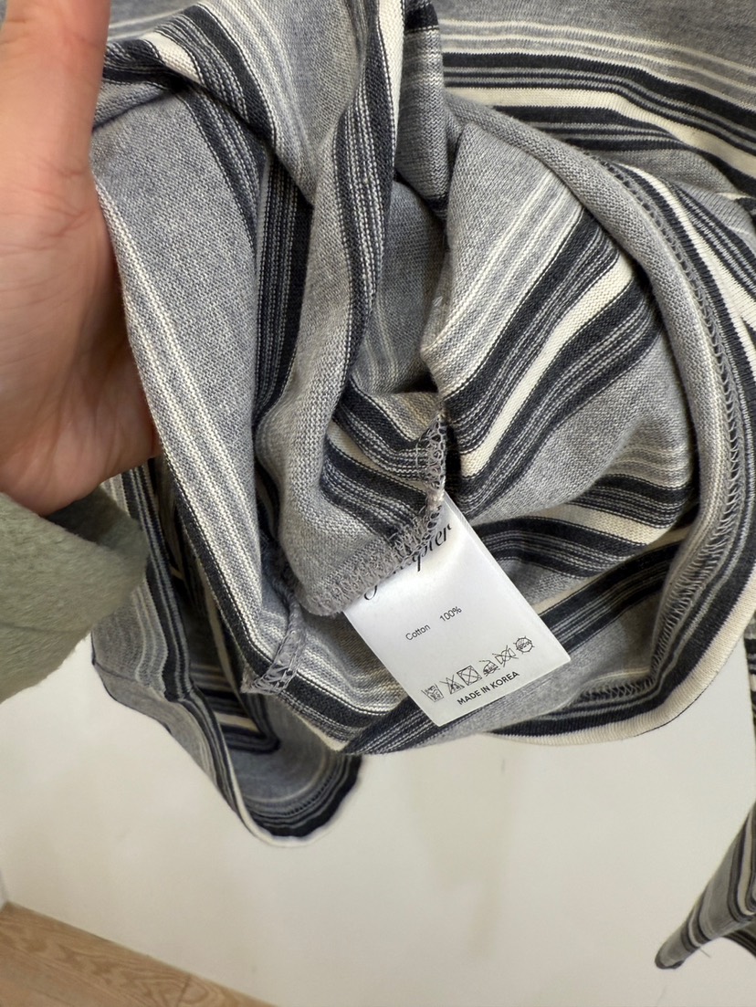 BY CHAPTER韓國直郵㊣女裝新品職業時尚推薦長袖T恤春款紐扣BY Chapter長袖T恤