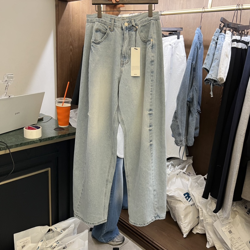 VIRKIN㊣東大門代購女士新款人氣26春夏推薦休閑熱賣牛仔褲VIRKIN牛仔褲圖色1