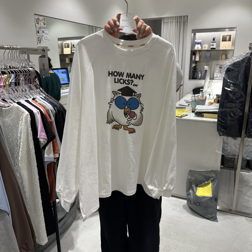 COMBO韓國直郵㊣女裝新品26春夏人氣推薦時尚熱賣長袖T恤春款COM_BO長袖T恤圖色1