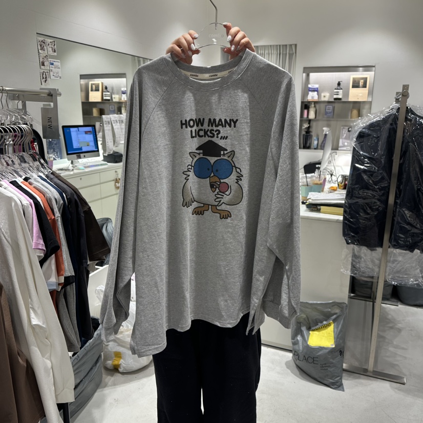 COMBO韓國直郵㊣女裝新品26春夏人氣推薦時尚熱賣長袖T恤春款COM_BO長袖T恤圖色3