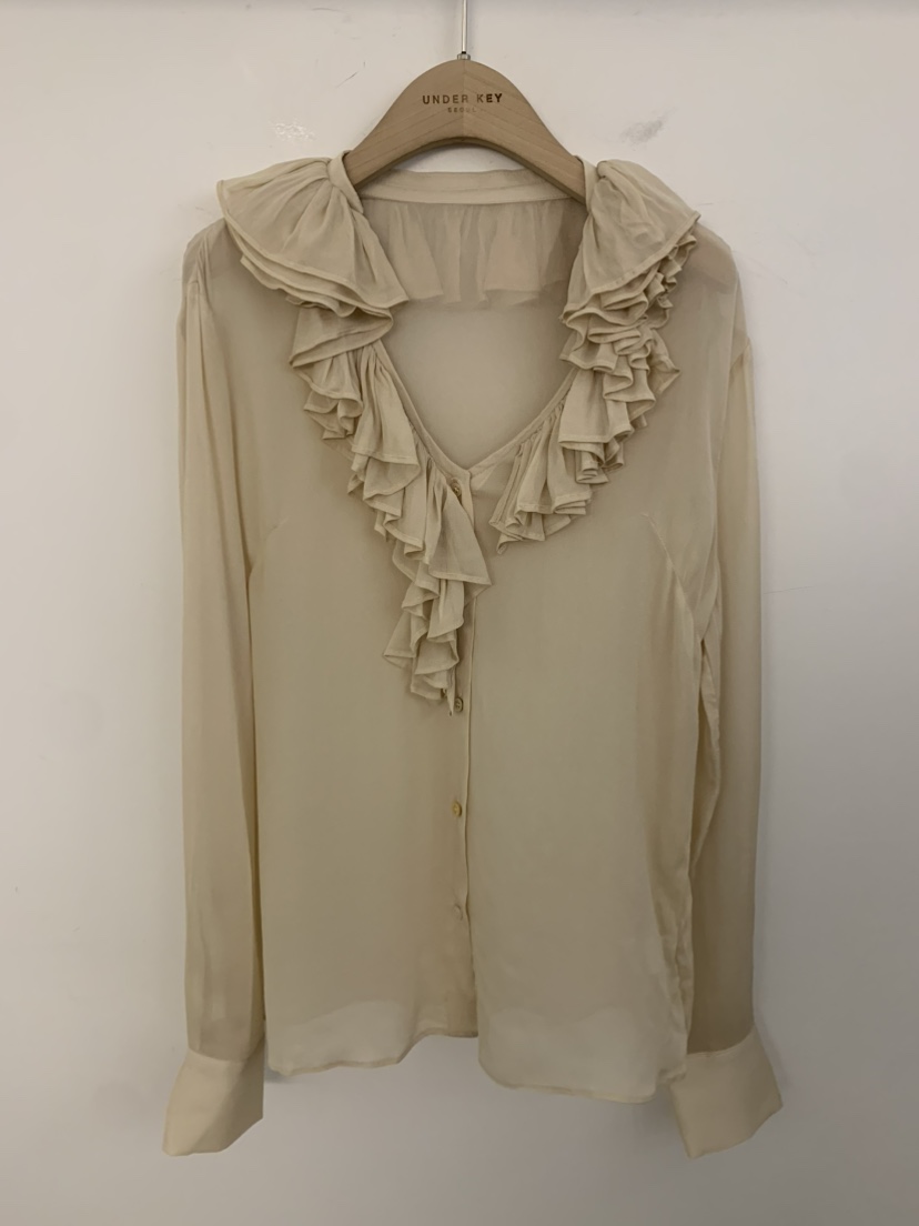 UNDER KEY韓國直郵㊣女士新款熱賣真品人氣襯衫蕾絲衫天絲UNDER KEY襯衫/蕾絲衫圖色1