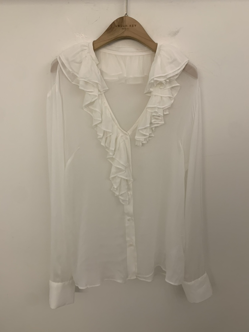 UNDER KEY韓國直郵㊣女士新款熱賣真品人氣襯衫蕾絲衫天絲UNDER KEY襯衫/蕾絲衫圖色2