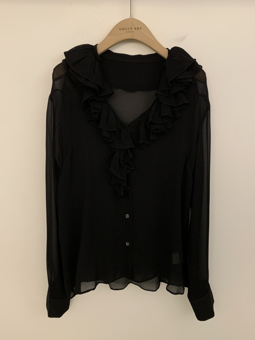 UNDER KEY韓國直郵㊣女士新款熱賣真品人氣襯衫蕾絲衫天絲UNDER KEY襯衫/蕾絲衫圖色3