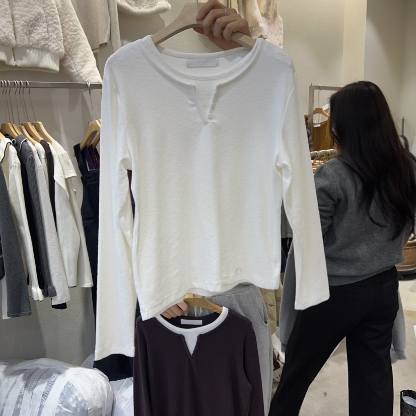 HIPTIQUE東大門直郵㊣女士新品休閑時尚熱賣26春夏推薦長袖T恤HIPTIQUE長袖T恤圖色2