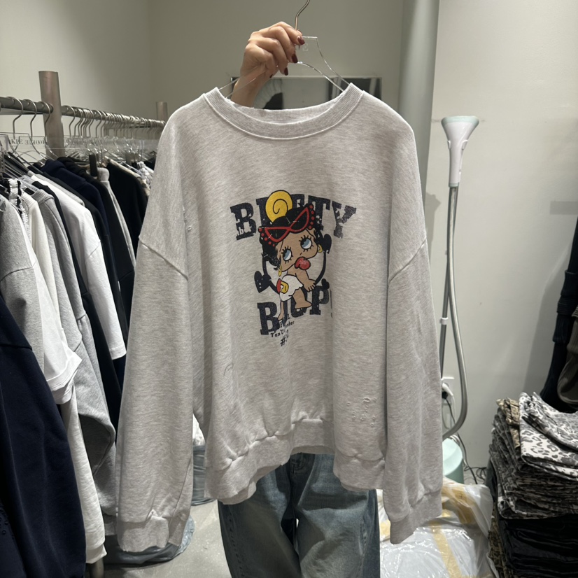 OKIE韓國代購㊣女裝新款休閑26春夏時尚推薦人氣真品衛衣春款OKIE衛衣圖色1