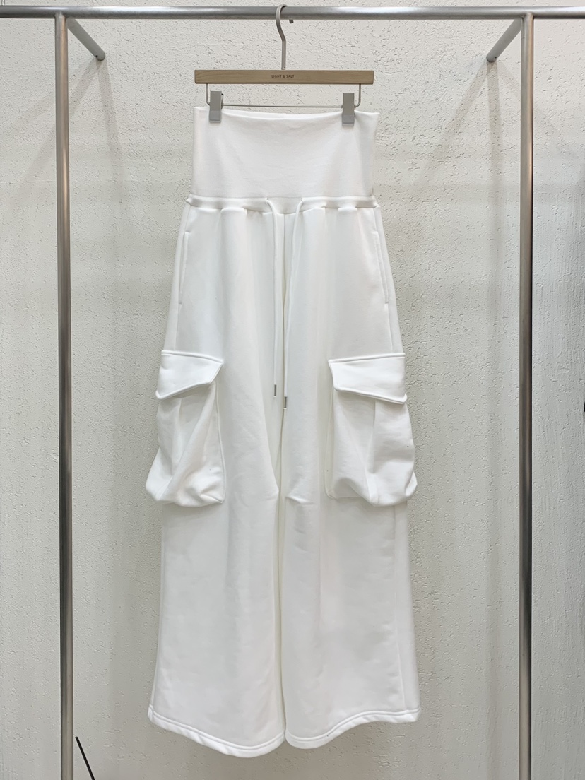 LIGHT AND SALT㊣東大門代購女裝新款推薦休閑褲闊腿褲口袋LIGHT AND SALT休閑褲圖色1