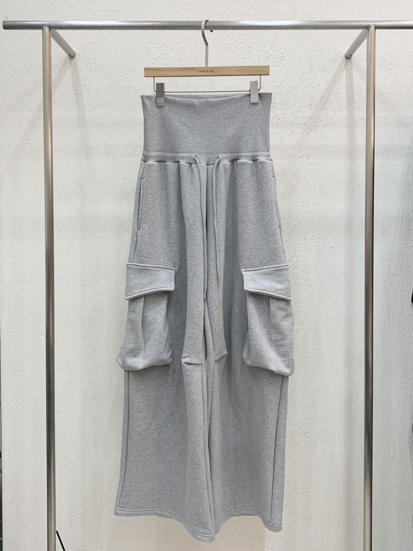 LIGHT AND SALT㊣東大門代購女裝新款推薦休閑褲闊腿褲口袋LIGHT AND SALT休閑褲圖色3