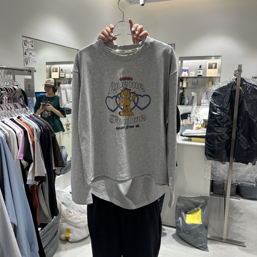 COMBO韓國直郵㊣女士新品推薦真品人氣26春夏時尚長袖T恤春款COM_BO長袖T恤圖色2