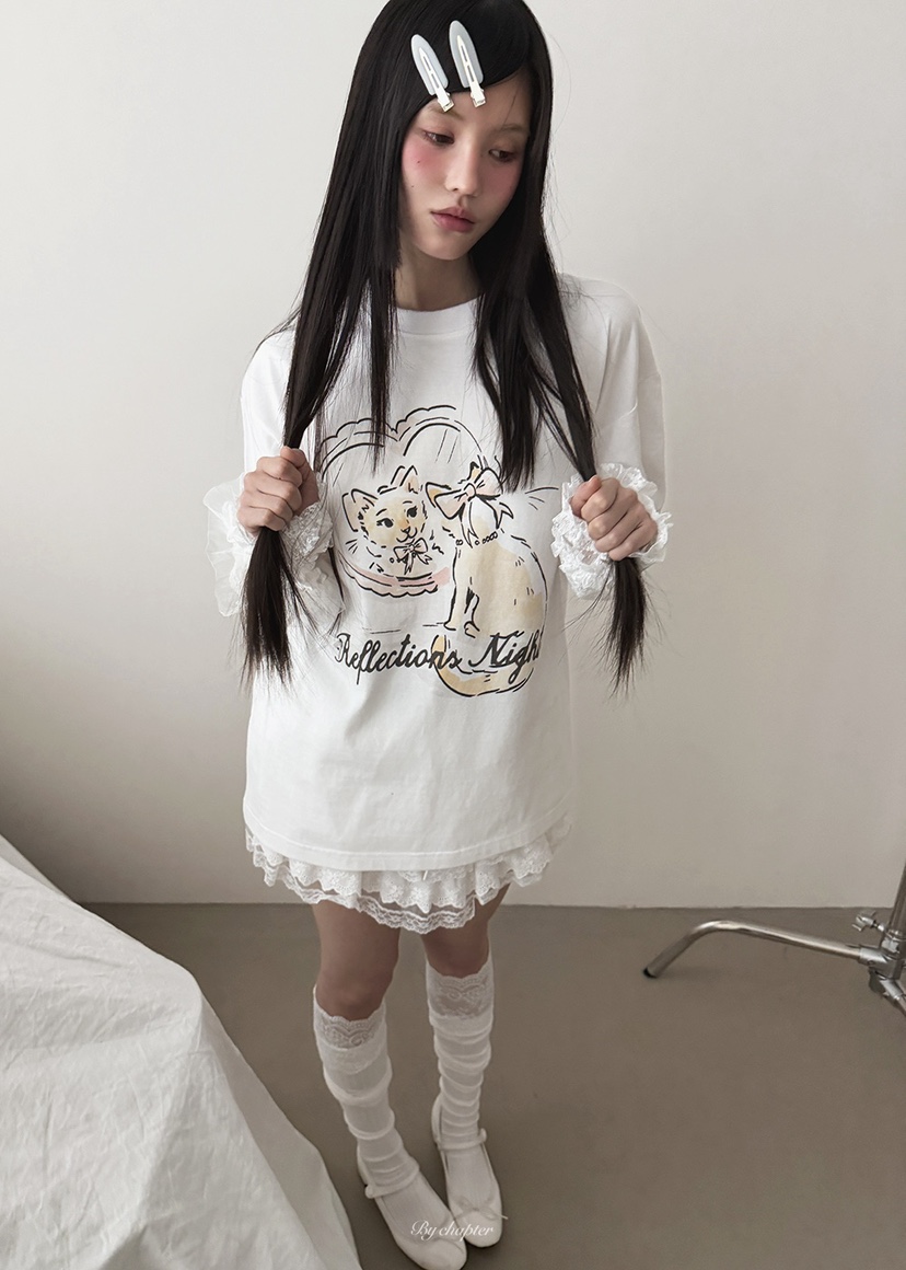 BY CHAPTER東大門直郵㊣女裝新款休閑26春夏人氣長袖T恤春款BY Chapter長袖T恤圖色1