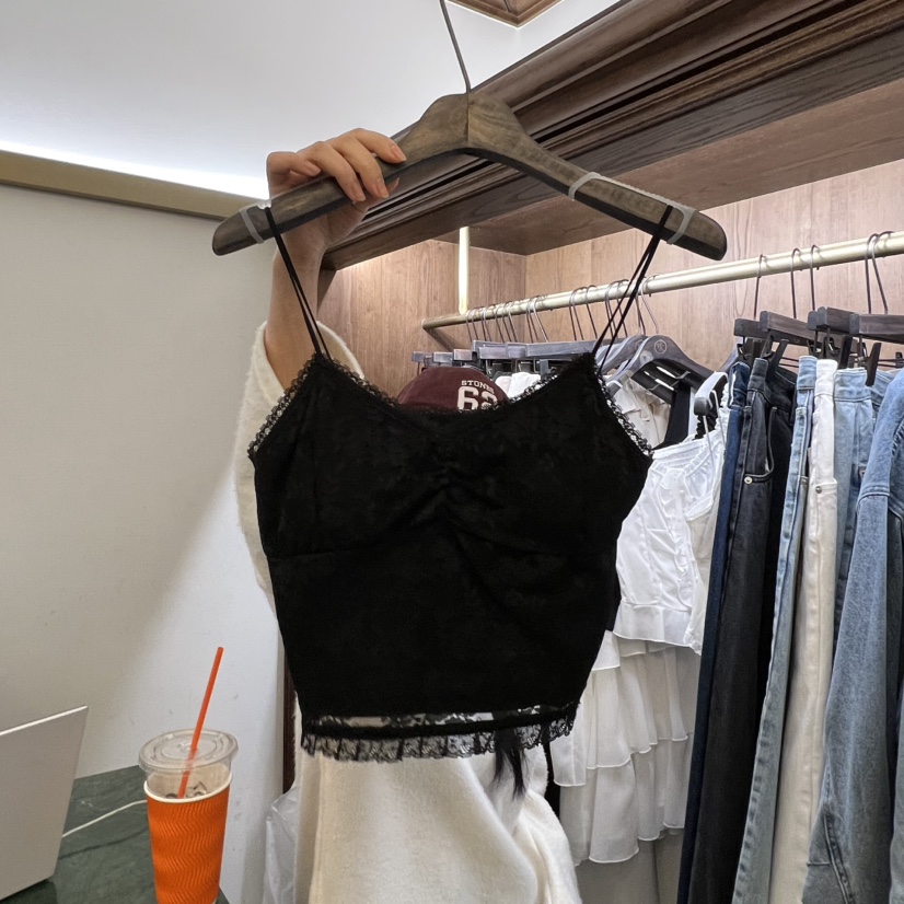 VIRKIN韓國直郵㊣女裝新款真品26春夏人氣休閑吊帶背心蕾絲VIRKIN吊帶/背心圖色2