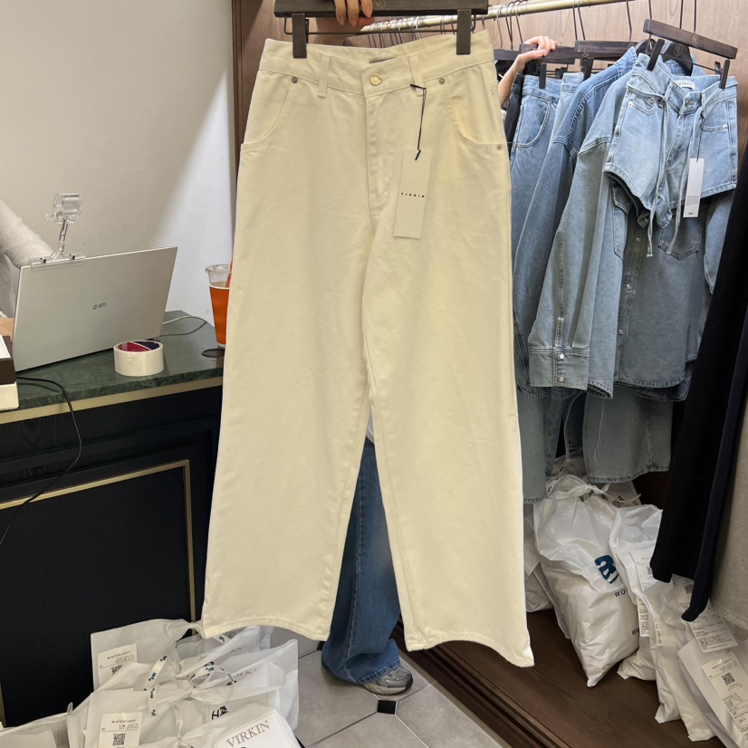 VIRKIN東大門直郵㊣女裝新品真品職業推薦熱賣時尚休閑牛仔褲VIRKIN牛仔褲圖色1