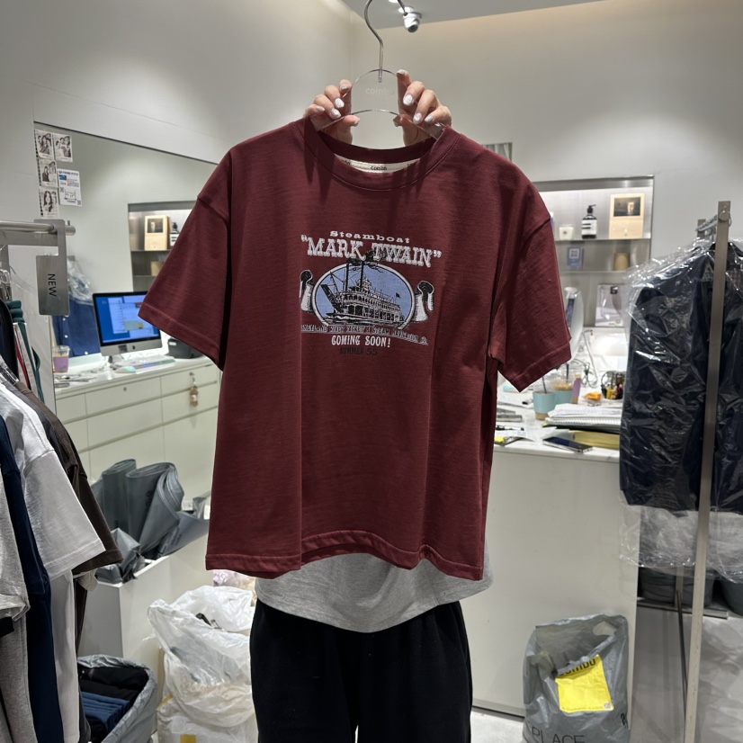 COMBO韓國代購㊣女裝新品真品職業時尚休閑推薦熱賣T恤春款COM_BOT恤圖色3