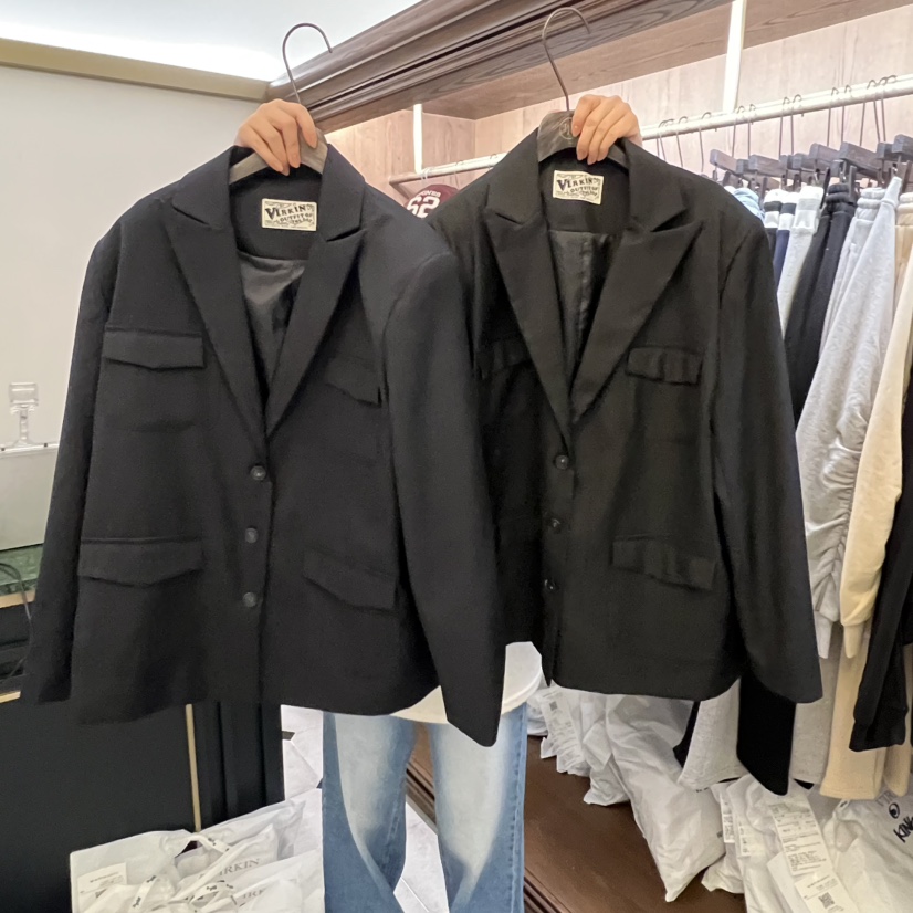 VIRKIN東大門直郵㊣女士新款熱賣人氣推薦休閑職業夾克口袋VIRKIN夾克