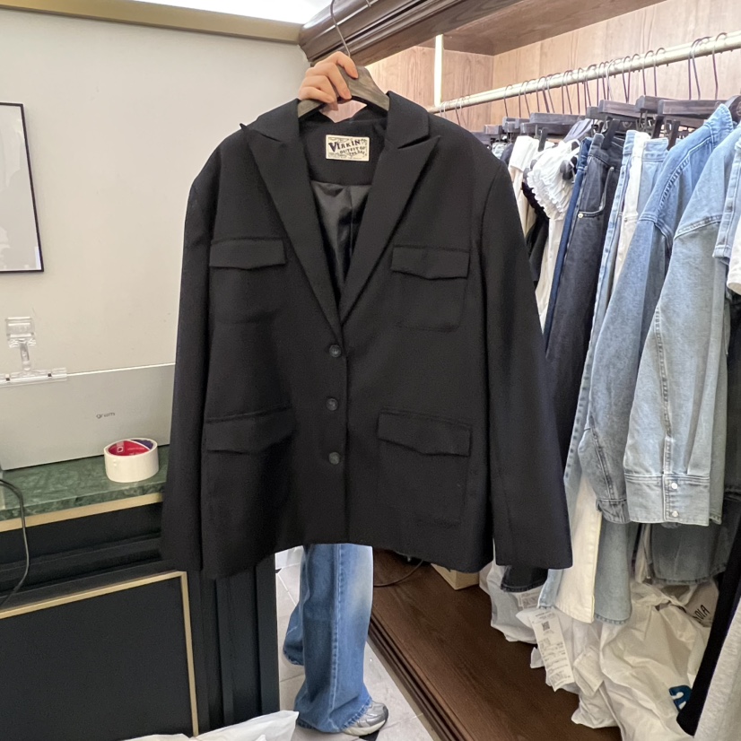 VIRKIN東大門直郵㊣女士新款熱賣人氣推薦休閑職業夾克口袋VIRKIN夾克圖色2