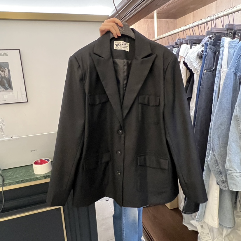 VIRKIN東大門直郵㊣女士新款熱賣人氣推薦休閑職業夾克口袋VIRKIN夾克圖色3