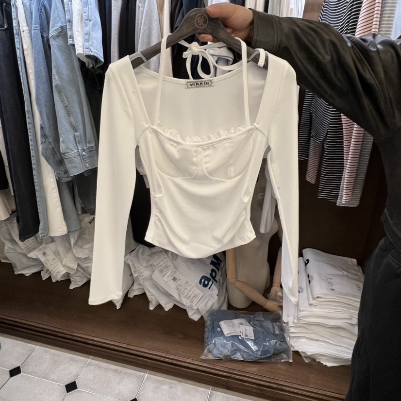 VIRKIN韓國代購㊣女裝新款真品推薦時尚人氣熱賣職業長袖T恤VIRKIN長袖T恤圖色1