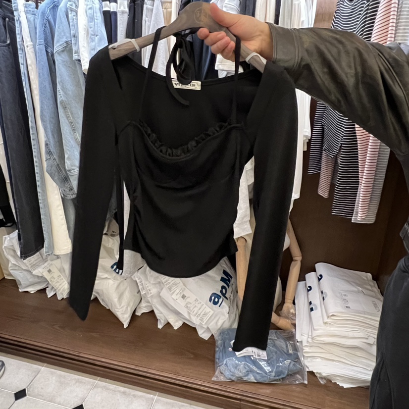 VIRKIN韓國代購㊣女裝新款真品推薦時尚人氣熱賣職業長袖T恤VIRKIN長袖T恤圖色2