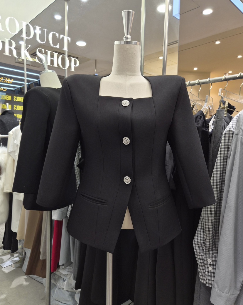 WORK SHOP㊣東大門實拍女士新品熱賣休閑職業推薦夾克春款Work_shop夾克圖色2