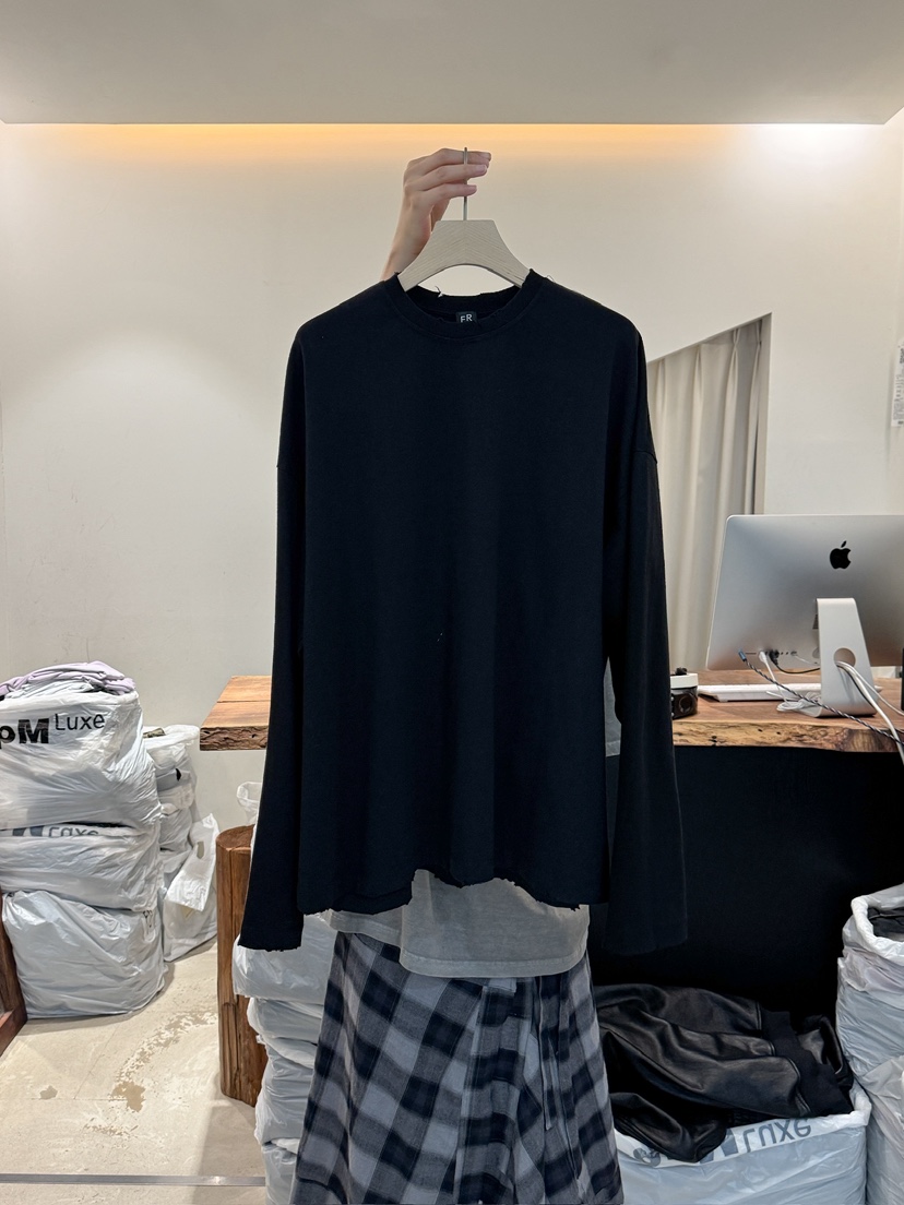 FRIC韓國直郵㊣女士新款人氣推薦熱賣時尚真品休閑職業長袖T恤FRIC長袖T恤圖色4黑色