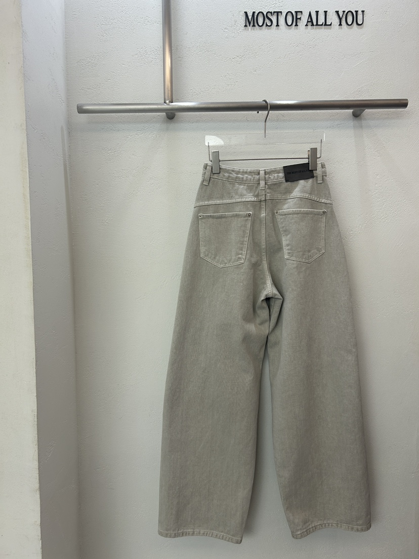 MOST OF ALL U㊣東大門實拍女士新品26春夏牛仔褲雙排扣春款MOST OF ALL U牛仔褲