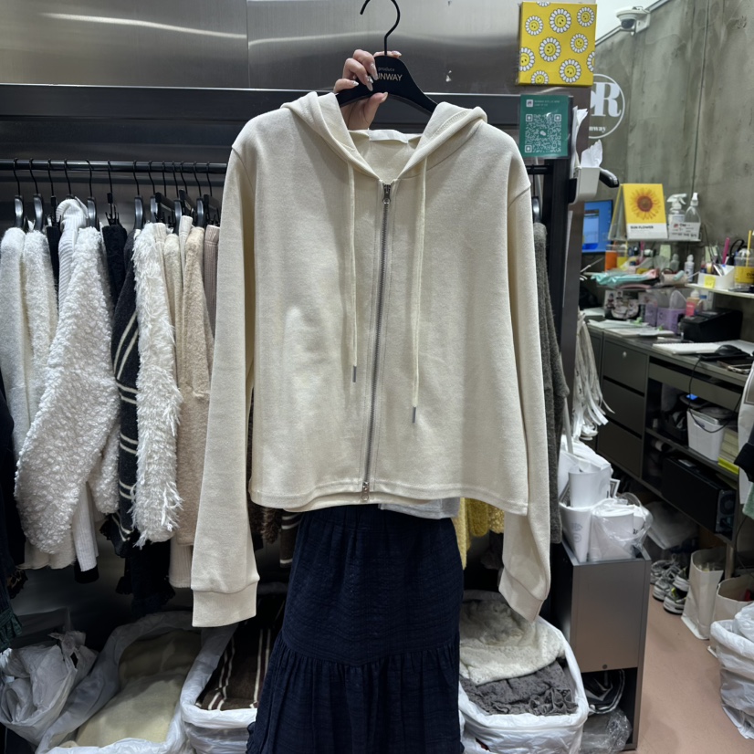 RUNWAY-런웨이㊣東大門代購女士新品熱賣衛衣連帽拉鏈衫春款RUNWAY衛衣圖色1