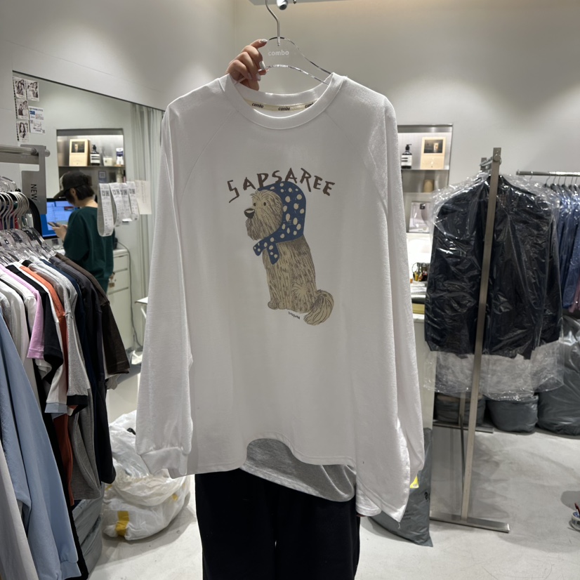 COMBO㊣東大門代購女裝新款人氣時尚休閑26春夏長袖T恤春款COM_BO長袖T恤圖色1